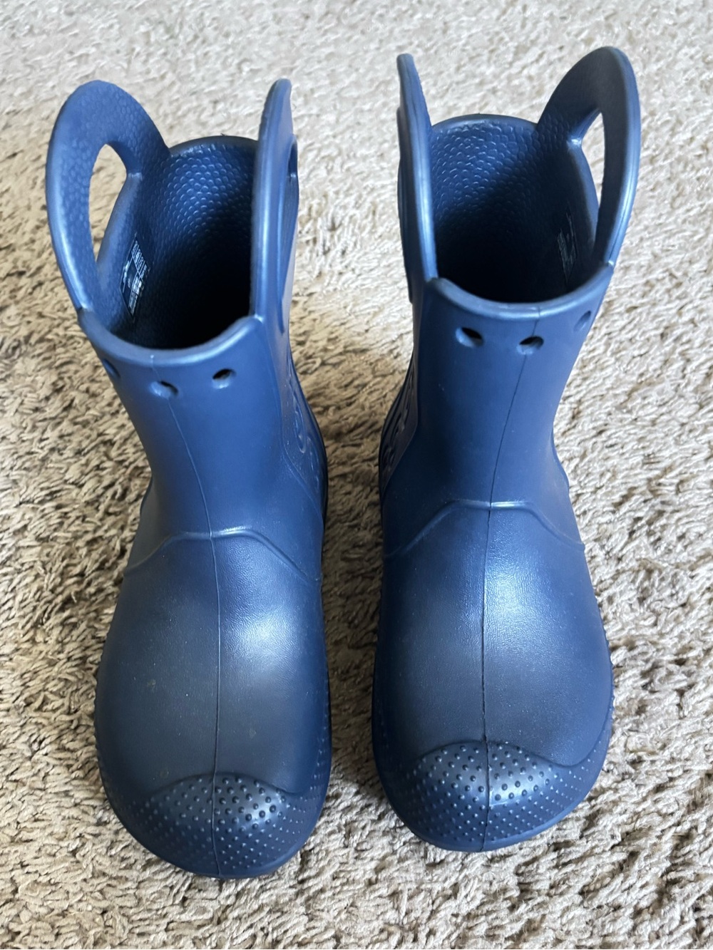 NAVY BLUE CROCS KIDS RAIN BOOTS, size C 11
